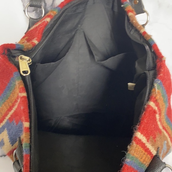 EL PASO southwestern wool saddle blanket tote bag - Picture 4 of 7